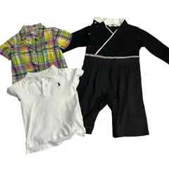 C411 おまとめ 3点 ベビー服  Puff 2 Kids パフツーキッズ Ralph Lauren ラルフローレン シャツ つなぎ 90