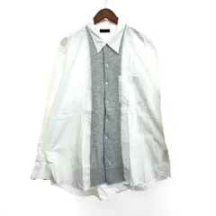 COMME des GARCONS コムデギャルソン スウェット切替シャツ サイズ:サイズ不明  PB-040080/AD1993   ホワイト/グレー メンズ / 240001179571