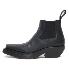 BOTTEGA VENETA ボッテガヴェネタ サイズ:38(25.0cm) | 20秋冬 レザー サイドゴア アンクルブーツ | チャンキーヒール スクエアトゥ ショートブーツ | ブラック 黒 | イタリア製 ブランド シューズ 靴【レディース】【中古】