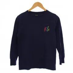 ポロ ラルフローレン POLO RALPH LAUREN Tシャツ カットソー 長袖 クルーネック プリント M（10-12）紺 /BM