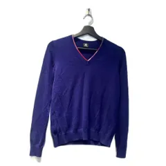 ポールスミス PAUL SMITH Vネックニットプルオーバー 長袖 M 紺 ネイビー ■FY