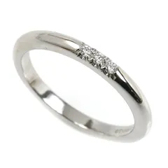 TIFFANY&Co. ティファニー Pt950プラチナ ウェディングバンド 3Pダイヤ リング・指輪 ダイヤモンド 7.5号 3.2g レディース 中古 美品