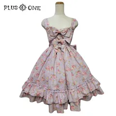 2010年【metamorphose temps de fille】花柄 フリル JSK ラベンダー/メタモルフォーゼ ジャンパースカート