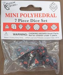 《未開封》 KOPLOW GAMES サイコロ Black/Red Ink: MINI POLYHEDRAL 7Piece Dice Set
