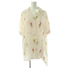 ジェラートピケ gelato pique アイスモチーフシャツ 半袖 前開き ルームウェア 部屋着 パジャマ ナイトウエア F ピンク /NR ■OS