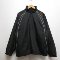 スリクソン SRIXON 美品 ゴルフウェア 中綿 ブルゾン ジャケット M 黒 ブラック ウインドブレーカー ハーフジップ 裾ドロスト 裏地付き