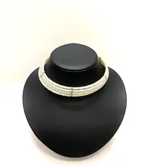 K18  パール風ネックレス チョーカー 43.9ｇ  40ｃｍ  ゴールド系  刻印なし