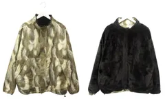 バンズ VANS FUR PRINT REVERSIBLE JACKET 123R1080107 ファープリント リバーシブル ジャケット L ベージュ 総柄 ジップアップ ブルゾン アウターのサムネイル