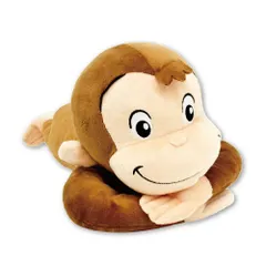 おさるのジョージ ぬいぐるみ 50cm (寝そべり) キャラクター 大きめ オフィス インテリア かわいい BIG 12373 サイズ：(約)H22xW25xD53cm 