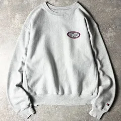 00s Champion 企業 ロゴ プリント プレミアム リバースウィーブ スウェット トレーナー / 00年代 オールド チャンピオン 霜降り グレー