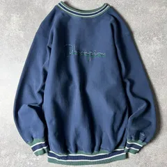 90s USA製 Champion スクリプト ロゴ 刺繍 リバースウィーブ スウェット トレーナー XL / 90年代 アメリカ製 トリコ チャンピオン リブライン