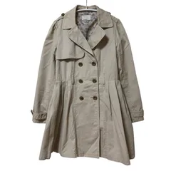 ZK37 OLIVE des OLIVE オリーブデオリーブ フレアトレンチコート ベージュ 花柄裏地 ダブルボタン レディース サイズ表記なし