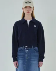 マリテフランソワジルボー ネイビー ジップアップ スウェット