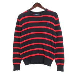 ポロ ラルフローレン POLO RALPH LAUREN ニット セーター ボーダー 長袖 ネイビー レッド 250724E ■F