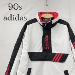 90s adidas アディダス デサント ハーフジップ アノラック マウンテンパーカー ナイロンジャケット トップス M  メンズ ファッション