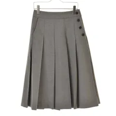 【MARGARETHOWELL】25AW 5785232205 FLANNEL WOOL SKIRT プリーツ ロングスカート