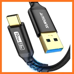 【新品】 SUNGUY USB3.1 Gen2 USB Type C ケーブル 0.5M USB-A & USB-C 10Gbps高速データ転送 タイプc ケーブル 短い Android Auto対応 最大3A急速充電 金メッキコネクタ ナイロン編み iP 1