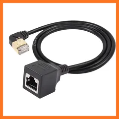【新品】 SinLoonイーサネット拡張ケーブル、Cat8 LANケーブル、高速40Gbps 2000Mhzネットワークケーブル、RJ45ネットワークブロッキング、ルータモデムTV PCノートパソコン用オス/メスコネクタ、0.5M(M/F Left) 0