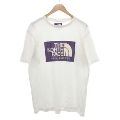 ザノースフェイス THE NORTH FACE ナナミカ Tシャツ XL ボックスロゴ 白 ホワイト 紫 ラウンドネック 半袖 /YJ ■GY61