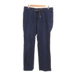 エポカ ウォモ EPOCA UOMO イージーパンツ スラックス ストライプ 46 紺 ネイビー /JS ■GY61