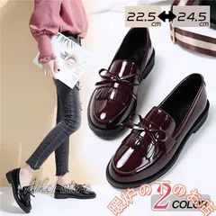 ローファー パンプス タッセル付き リボン スクール タッセルローファー シューズ レディース OL 通勤 通学 カジュアル 履きやすい フォーマル051525