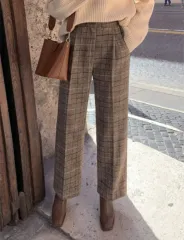 フライモデル 冬 チェック スラックス M