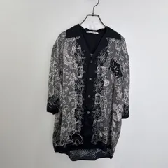 R00842 Acne Studios｜アクネストゥディオズ｜長袖シャツ｜Black｜ブラック｜モノクロ花柄｜メンズ｜古着｜USA古着｜アメカジ｜90S｜Y2K｜ヴィンテージ｜今期トレンド｜フォロー割