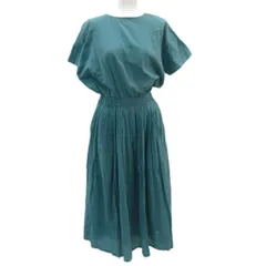 アーバンリサーチ ドアーズ URBAN RESEARCH DOORS ギャザーワンピース マキシ丈 ロング丈 半袖 切替 M 緑 グリーン /SM16 ■GY58