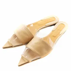 ピッピシック PIPPICHIC 24SS REMY PVC ミュールサンダル ポインテッドトゥ 38 ベージュ /AN3