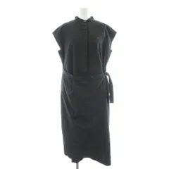 ヒューマンウーマン HUMAN WOMAN ワンピース ロング ノースリーブ M 黒 ブラック スタンドカラー /AP