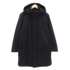 ユニクロ UNIQLO 24AW ハイブリッドダウンコート M ロング フード ジップアップ 紺 ネイビー 311-470075 /AE