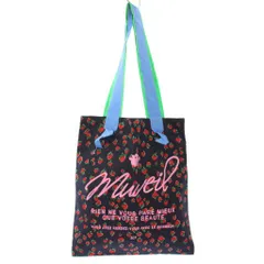 ミュベール muveil ロゴプリントトートバッグ ショルダーバッグ 黒 マルチカラー /TKのサムネイル