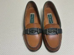 キーワード多めタイプ  COLE HAAN コールハーン レザーローファー 22.5cm 茶 ブラウン レディース 革靴 カジュア