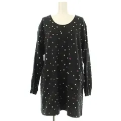 ハナエモリ HANAE MORI タグ付き カットソー チュニック 長袖 総柄 黒 ブラック 67608 /ORのサムネイル