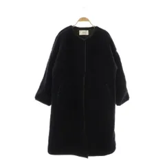 アバハウス ABAHOUSE ボアコート アウター ノーカラー ネイビー /CX のサムネイル