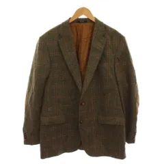 バブアー Barbour テーラードジャケット ウール 54 ブラウン カーキ チェック /YMのサムネイル
