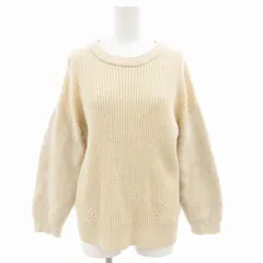 ドレスキップ DRESKIP ニット セーター 長袖 プルオーバー 切替 M ベージュ /GV ■GY39