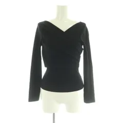 スナイデル SNIDEL 25SS カシュクールニット カットソー ラップデザイン F 黒 /MI ■OS