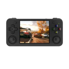 Anbernic RG35XX H Whatsko ハンドヘルドゲーム機 Linuxシステム搭載 3.5インチIPSOCAフルスクリーン 振動モーター WiFiオンライン対戦 日本語対応 64GB ブラックa