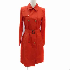 マッキントッシュフィロソフィー MACKINTOSH PHILOSOPHY レインコート トレンチコート ロング丈 ダブルボタン ベルト付き 36 赤 レッド /MA2
