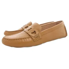 コールハーン COLE HAAN エブリン チェーン ドライバー ローファー ドライビングシューズ レザー 8.5 茶 ブラウン W31993 /GV