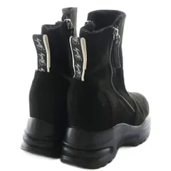 レディ Rady ショートブーツ フェイクスエード ボア M 黒 ブラック 厚底 サイドジップ /AQ ■OS