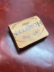 ■K様オーダー品専用★ ミニウォレットlot.503 ★ホーウィン社製シェルコードバン★マーブルダークコニャック