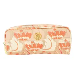 トリーバーチ TORY BURCH ポーチ マルチケース PVC レザー 革 花柄 総柄 Tロゴ ピンク /CK33 ■GY11