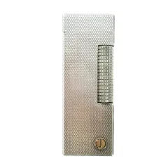 ダンヒル dunhill ライター 喫煙具 ガス サイドローラー式 彫金 ロゴ 火花確認済み シルバーカラー /CK28 ■GY18のサムネイル