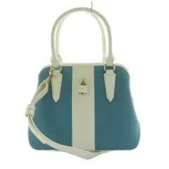 サマンサタバサ Samantha Thavasa ハンドバッグ ショルダー 2WAY 白 ホワイト 青 ブルー /SS ■OS