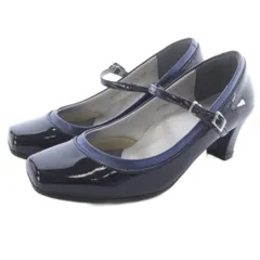 アシックス asics PEDALA パンプス エナメル ストラップ ハイヒール 23cm 紺