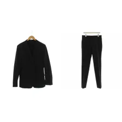 コムサイズム COMME CA ISM セットアップ  スーツ テーラードジャケット L 黒 ブラック シングル 2B フラップポケット /JP