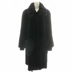 サガミンク SAGA MINK 銀サガ ファーコート ロング シェアードミンク カラーミンク 毛皮 ステンカラー 総裏地 F 紺 ネイビー /MP ■GY18