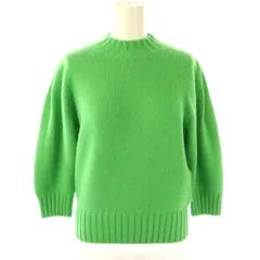 エストネーション ESTNATION モックネック ニット セーター カシミヤ グリーン /DF ■OS